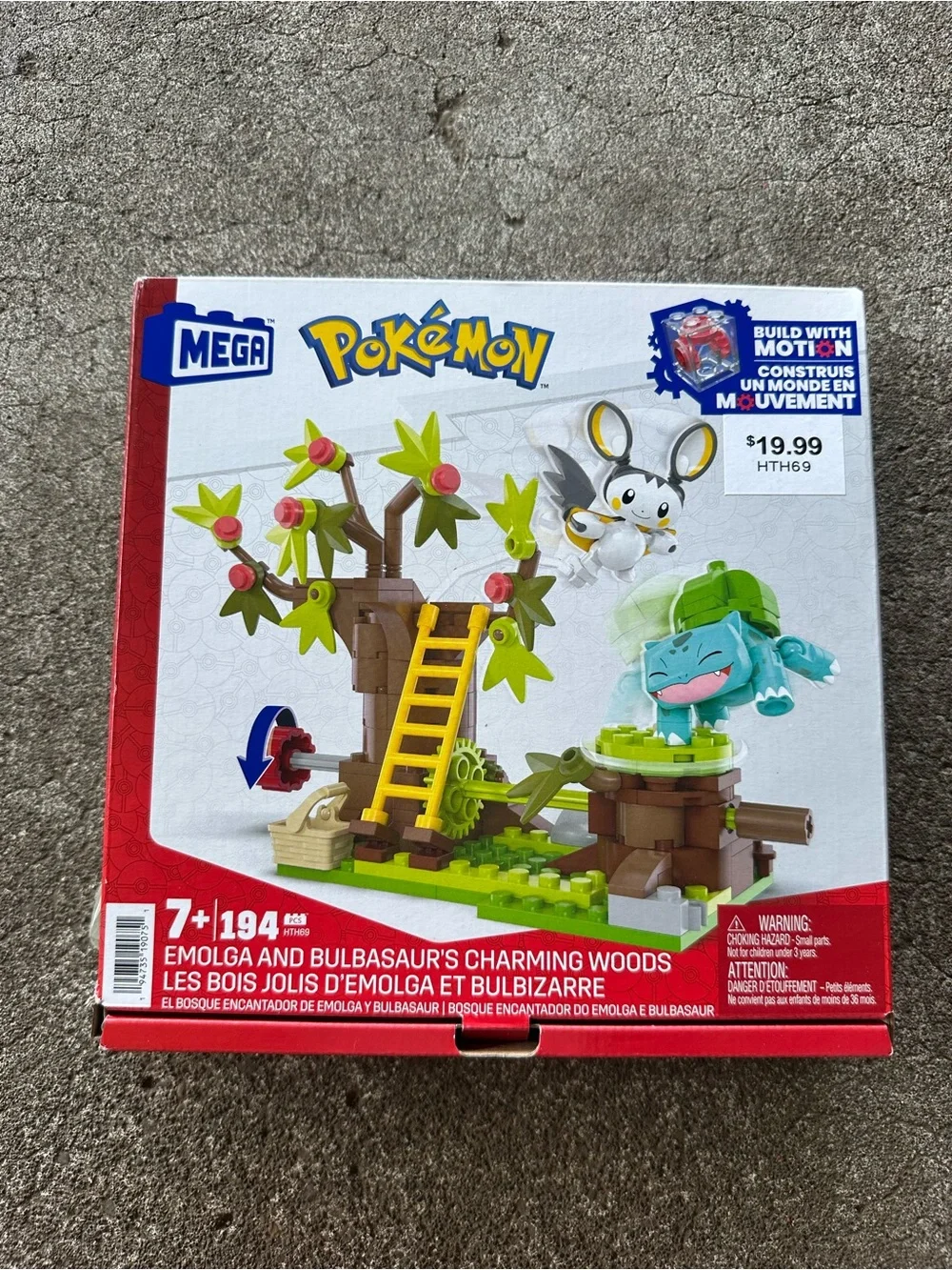 MEGA Pokemon Emolga and Bulbasaur Charming Woods Playset